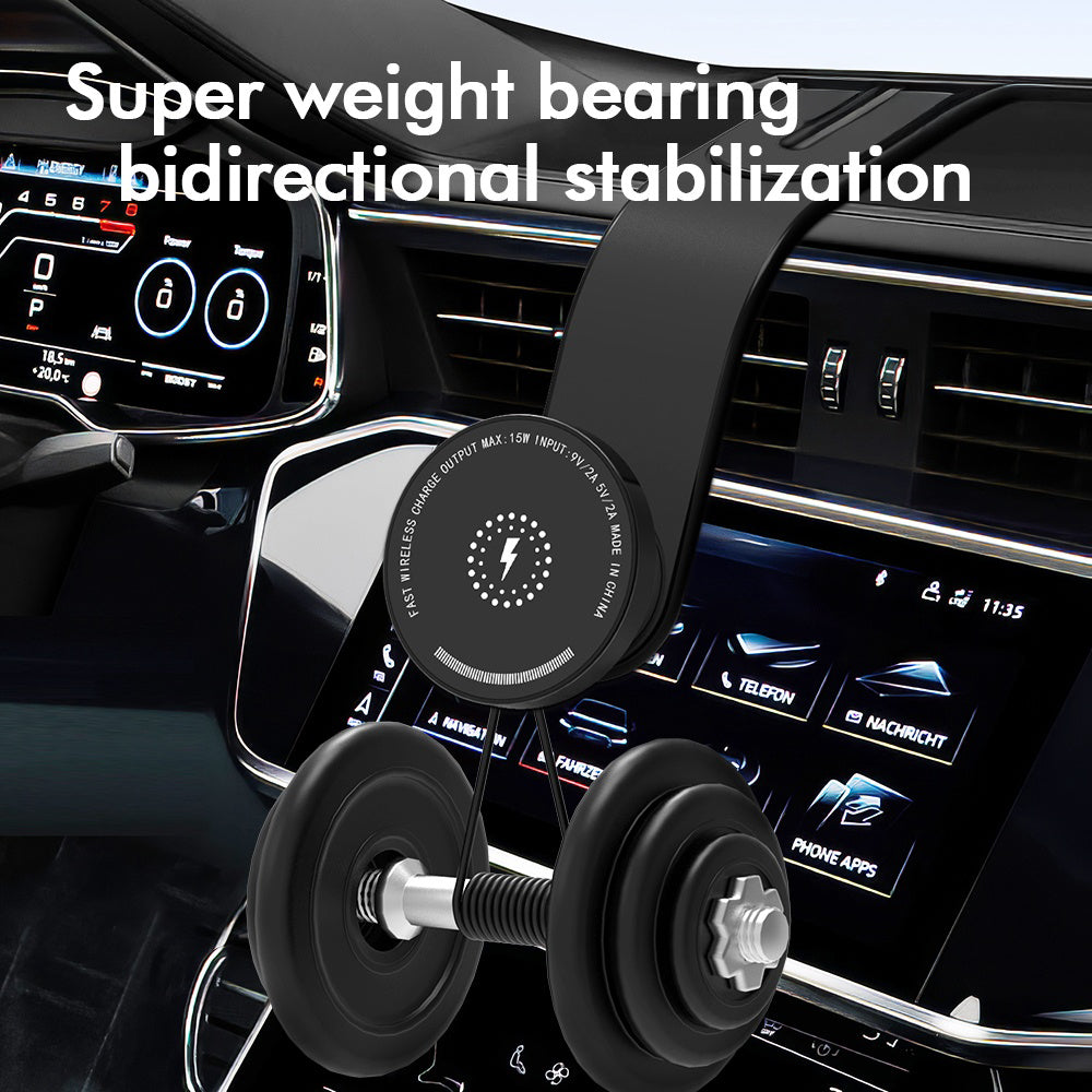 CG3 15W Wireless Charging Magnetic Phone Holder Aluminum Alloy Bendable Arm Car Cellphone Mount