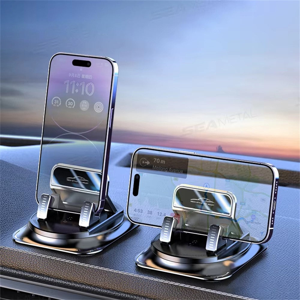 Car Dashboard Mount Cellphone Stand Automatic Locking 360 Degree Rotation Anti-slip Phone Holder