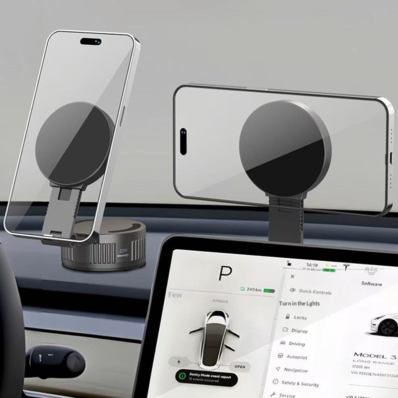 ML255 Magnetic Car Phone Holder Foldable Vacuum Suction Mount Cellphone Stand for Windshield