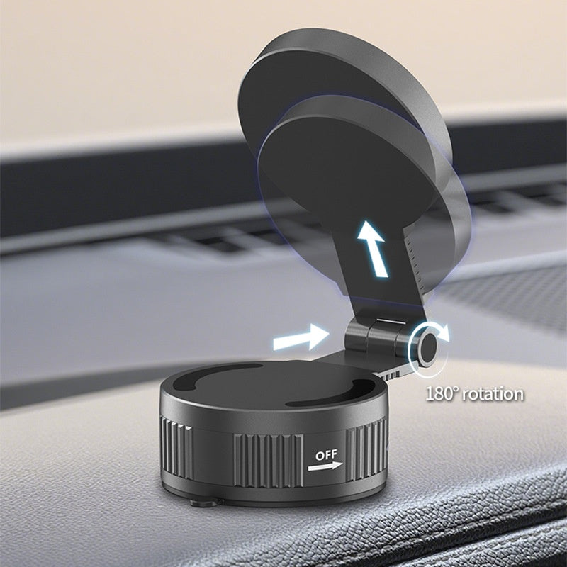 ML255 Magnetic Car Phone Holder Foldable Vacuum Suction Mount Cellphone Stand for Windshield