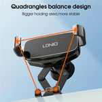LDNIO MG13 Gravity Car Mount Air Vent Universal Phone Holder with Silicone Pads 360 Degree Rotatable Auto-Grip Mechanical Stand
