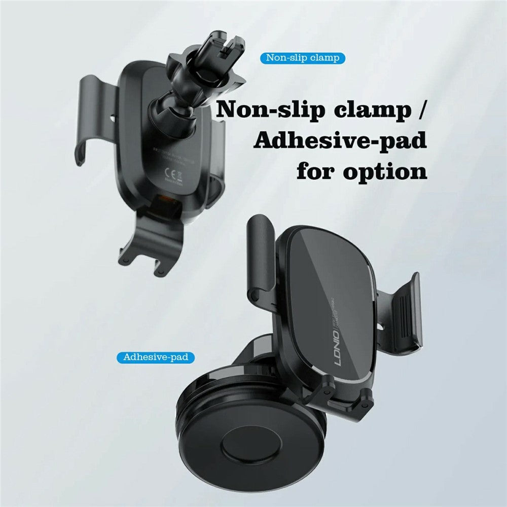 LDNIO MW21 15W Qi Wireless Charging Car Mount Electric Auto-Sensing Auto Clamp Air Vent Phone Holder