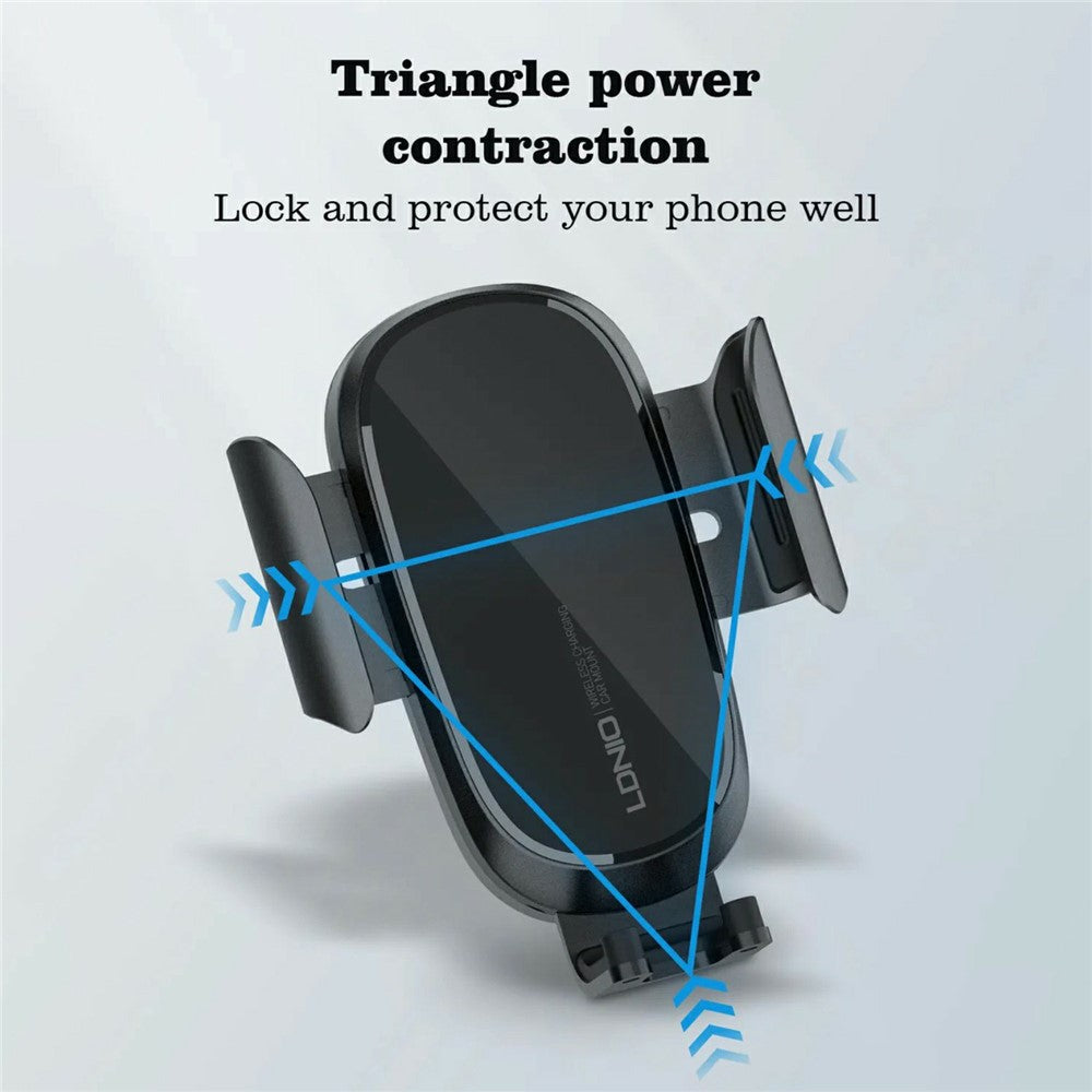 LDNIO MW21 15W Qi Wireless Charging Car Mount Electric Auto-Sensing Auto Clamp Air Vent Phone Holder