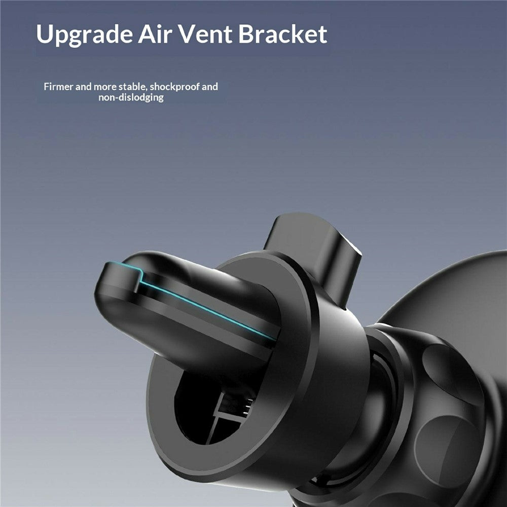 LDNIO MA20-1 15W Magnetic Qi Wireless Charger Car Mount Gravity Positioning Air Vent Phone Holder with Carbon Fiber Texture