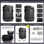 RHINOWALK MT2215 15L Motorcycle Tail Bag Waterproof Rear Seat Cargo Rack Bag for Touring Adventure