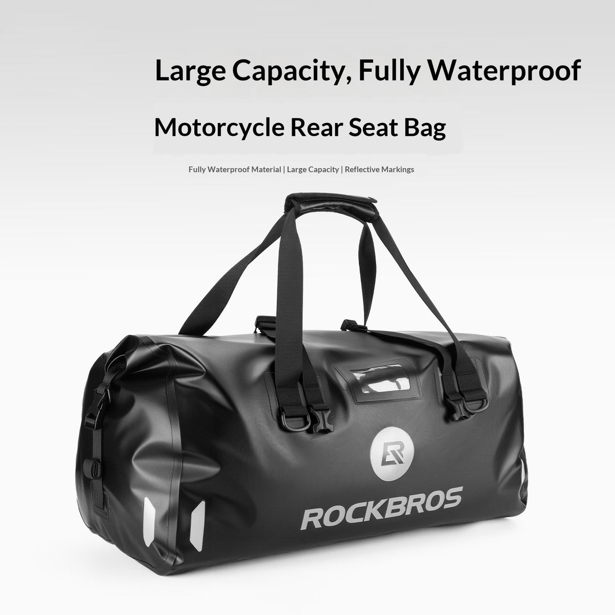 ROCKBROS 30140128 40L Motorcycle Rear Seat Bag Helmet Storage Waterproof Tail Bag