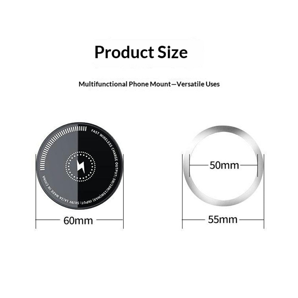 Magnetic Wireless Charging Car Phone Mount with Expandable Cup Holder Tray
