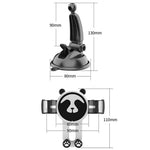 Panda Car Suction Cup Phone Mount 360° Rotation Vacuum Suction Cup Holder for Car Dashboard Windshield