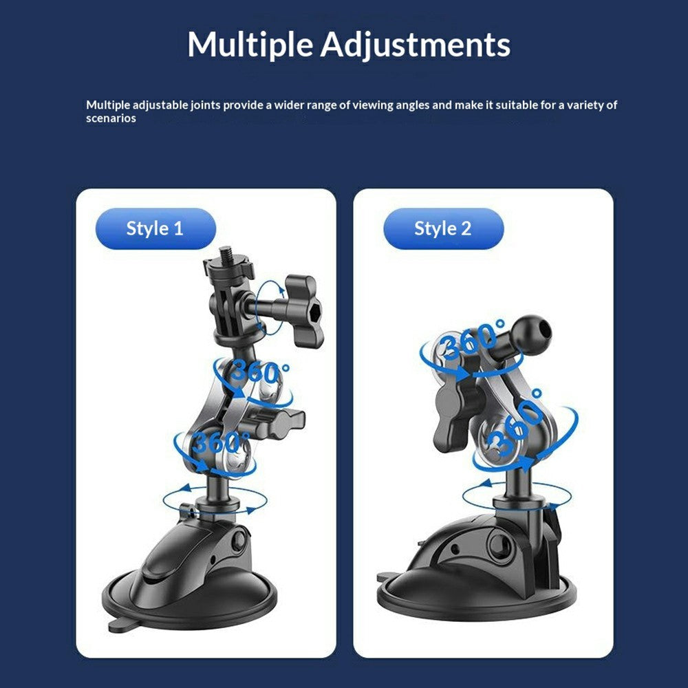 X271 Series Suction Cup Cell Phone Mount 360 Degree Rotation Aluminum Alloy Car Phone Holder for Dashboard Windshield