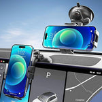 Car Phone Mount 360 Degree Rotation Vacuum Suction One Click Release Stand for Windshield Dashboard