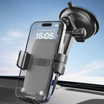 Car Phone Mount 360 Degree Rotation Vacuum Suction One Click Release Stand for Windshield Dashboard