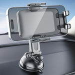 Car Phone Mount 360 Degree Rotation Vacuum Suction One Click Release Stand for Windshield Dashboard