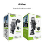Car Phone Mount 360 Degree Rotation Vacuum Suction One Click Release Stand for Windshield Dashboard
