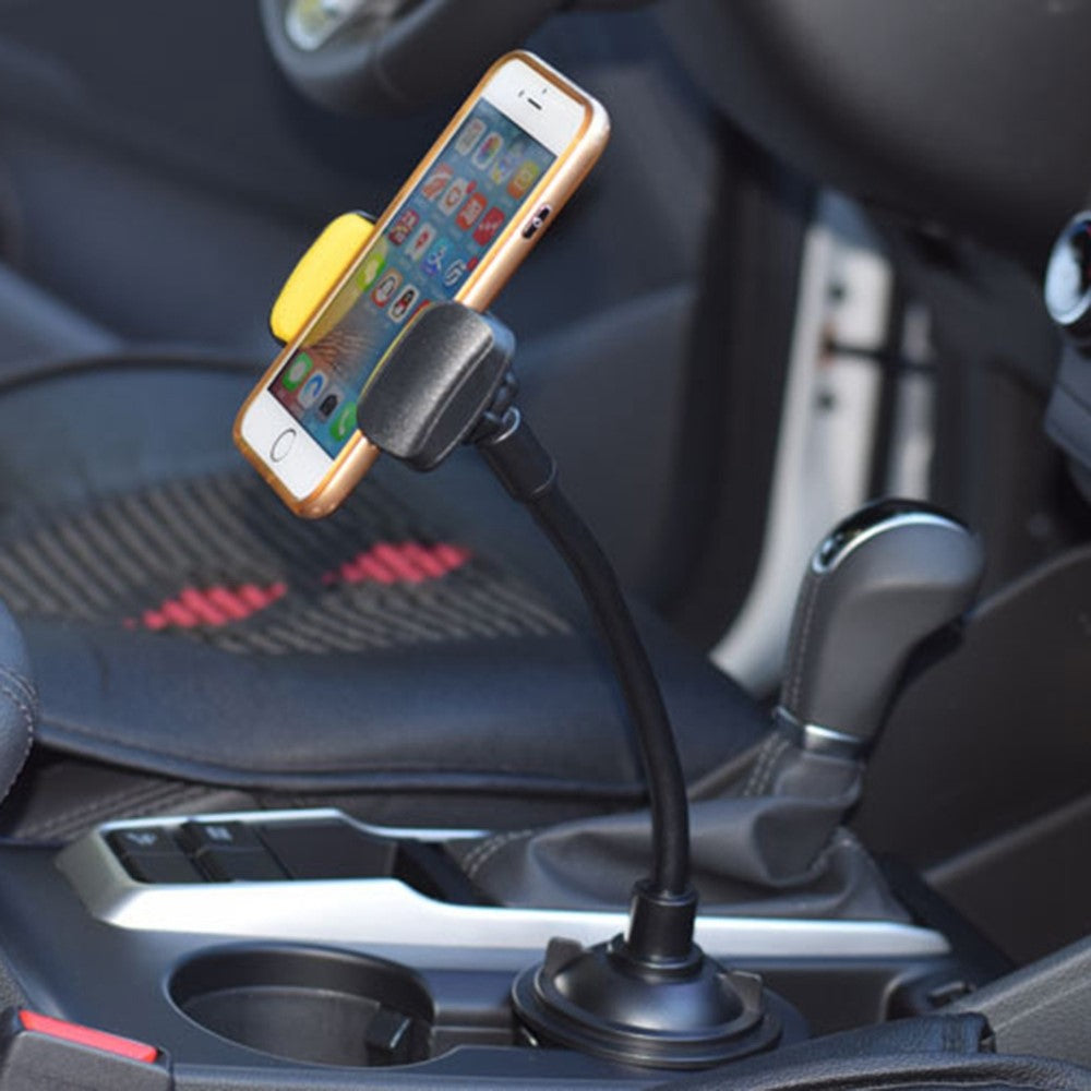 Long Arm Car Cup Holder Phone Bracket Flexible Hose Universal Cellphone Stand