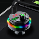 PDF17 Bluetooth-compatible Car Charger 2 USB + Type-C PD 25W Fast Charging Car Charger Adapter Bluetooth-compatible Call Receiver Support TF Card / BT Music Player