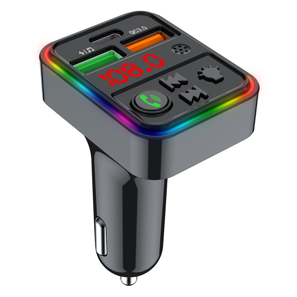 PDF18 PD 25W+QC3.0 Car Charger Bluetooth-compatible MP3 Player Car Charger Adapter Support Hands-Free Calls U-Disk Lossless Sound Quality