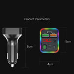 PDF18 PD 25W+QC3.0 Car Charger Bluetooth-compatible MP3 Player Car Charger Adapter Support Hands-Free Calls U-Disk Lossless Sound Quality