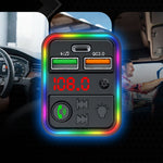 PDF18 PD 25W+QC3.0 Car Charger Bluetooth-compatible MP3 Player Car Charger Adapter Support Hands-Free Calls U-Disk Lossless Sound Quality