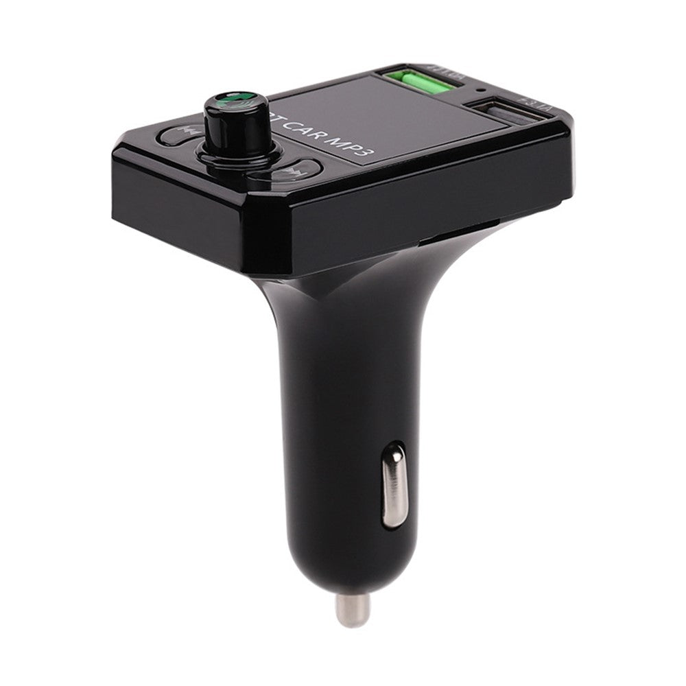 A6 BT FM Transmitter Car Charger with 2 USB Ports Car MP3 Player Supports U Disk, TF Card, Bluetooth-compatible Hands-Free Calling