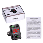 A6 BT FM Transmitter Car Charger with 2 USB Ports Car MP3 Player Supports U Disk, TF Card, Bluetooth-compatible Hands-Free Calling