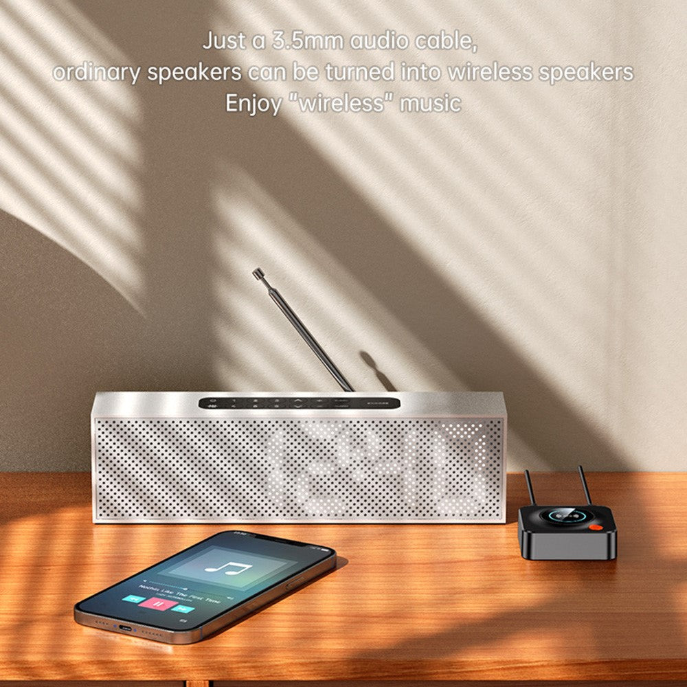 C52 NFC Bluetooth-compatible 5.1 Receiver Stereo AUX 3.5mm RCA Optical Bluetooth-compatible Audio Adapter TV Wireless Handsfree Call