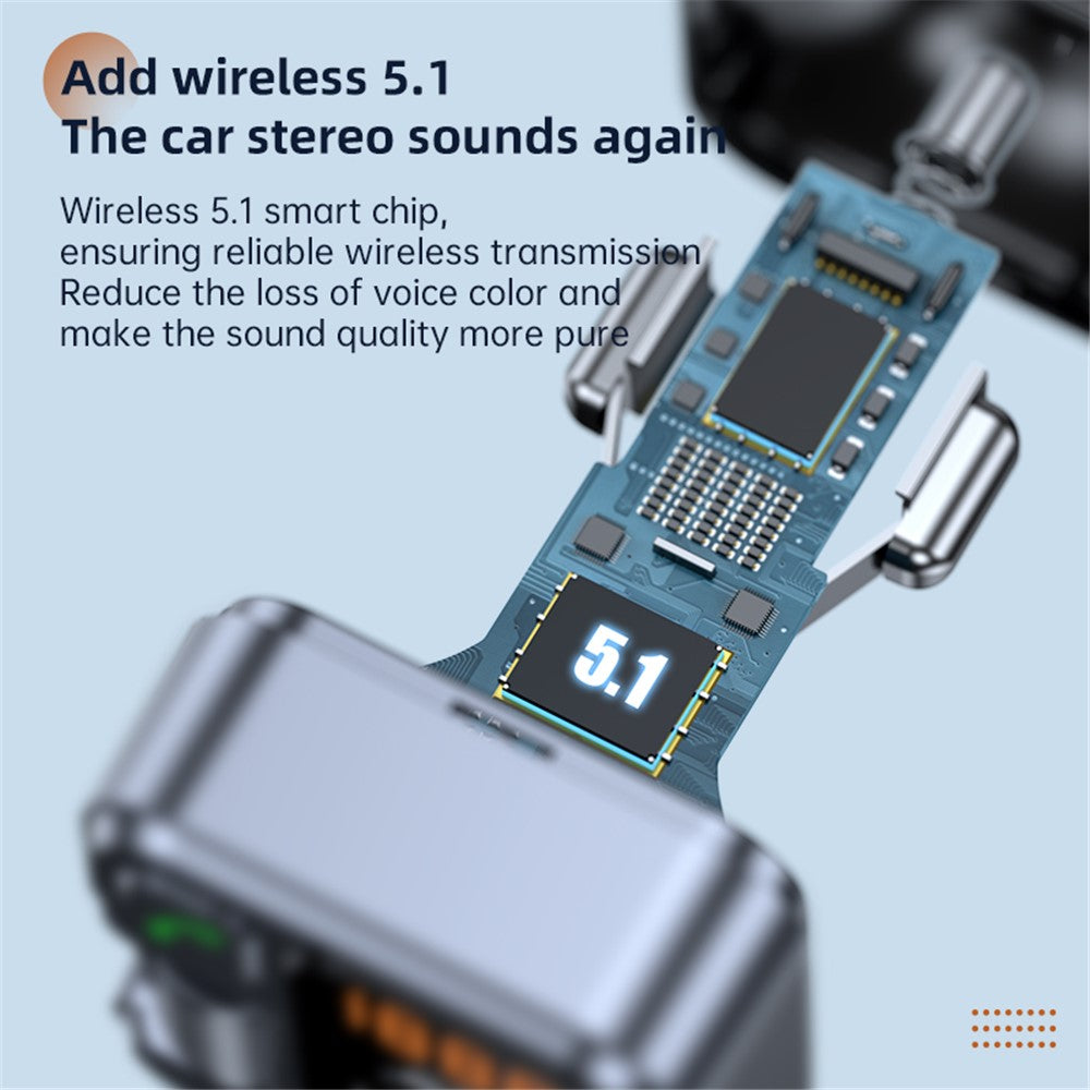 T16 PD 30W Car Charger Bluetooth-compatible MP3 Player FM Transmitter Charger Adapter with LED Screen