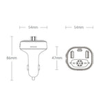 T86 QC3.0 / PD Car Charger Bluetooth-compatible MP3 Player FM Transmitter Cigarette Lighter Charger Support U Disk / TF Card