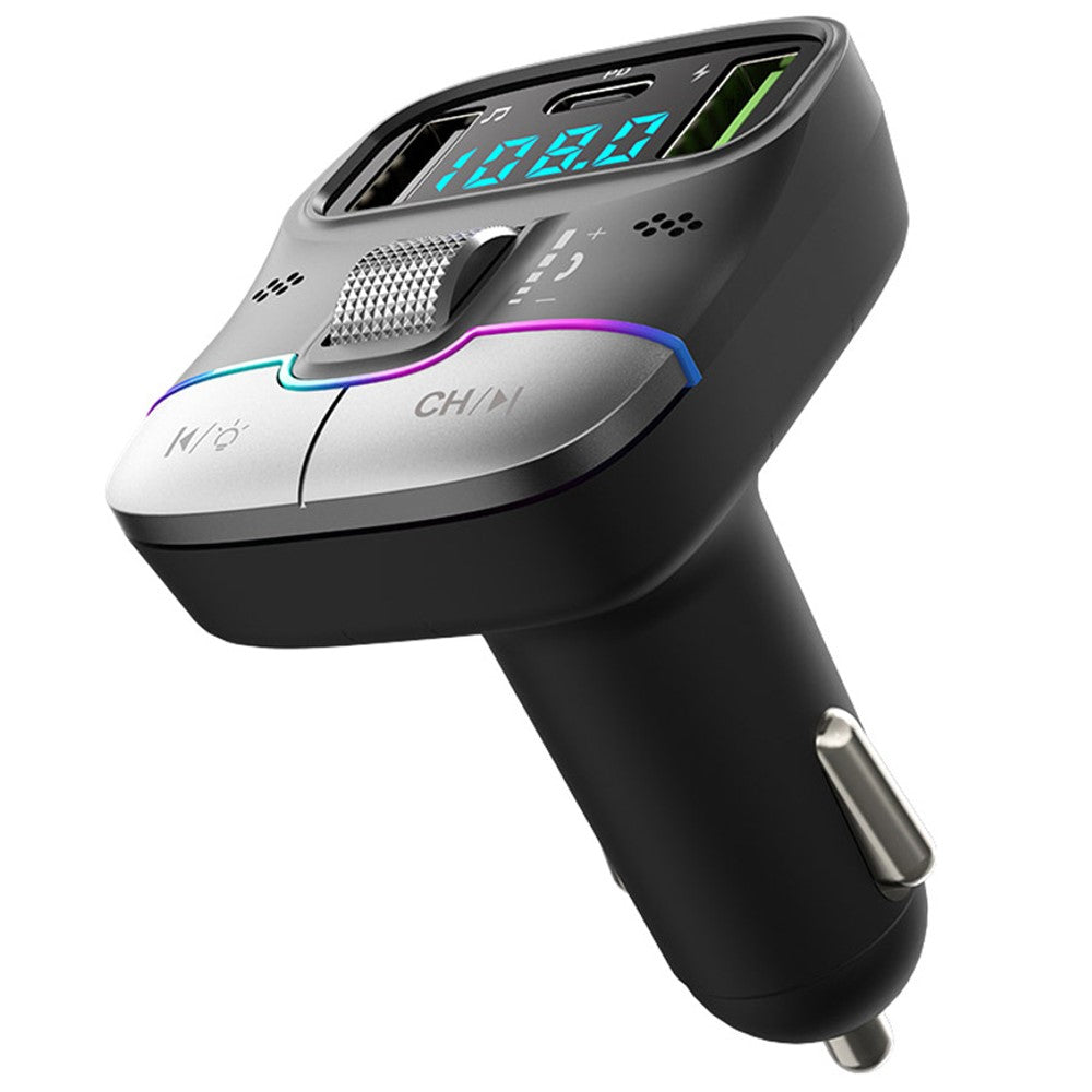 GZ01 Bluetooth-compatible 5.3 Hands-free Call U-disk MP3 Music Player Type-C + Dual USB Car Charger