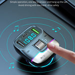 GZ01 Bluetooth-compatible 5.3 Hands-free Call U-disk MP3 Music Player Type-C + Dual USB Car Charger