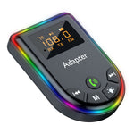 Q5 2-in-1 Bluetooth-compatible 5.3 Audio Adapter with Audio Receiver/Transmitter, Car MP3 Player with Colorful Ambient Light