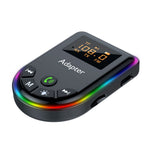 Q5 2-in-1 Bluetooth-compatible 5.3 Audio Adapter with Audio Receiver/Transmitter, Car MP3 Player with Colorful Ambient Light