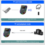 Q5 2-in-1 Bluetooth-compatible 5.3 Audio Adapter with Audio Receiver/Transmitter, Car MP3 Player with Colorful Ambient Light