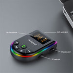 Q5 2-in-1 Bluetooth-compatible 5.3 Audio Adapter with Audio Receiver/Transmitter, Car MP3 Player with Colorful Ambient Light