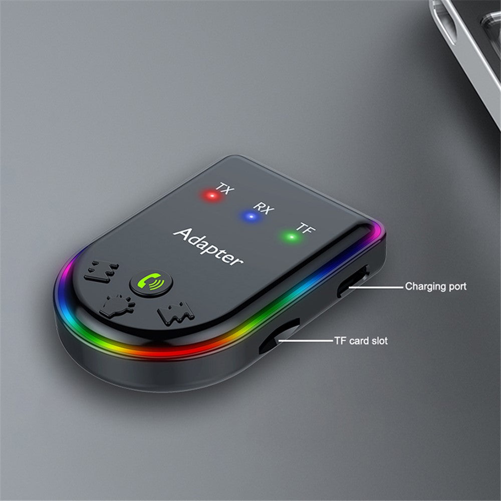 Q6 Portable Mini 2-in-1 Bluetooth-compatible 5.3 MP3 Player Car Audio Adapter Support Receiver / Transmitter