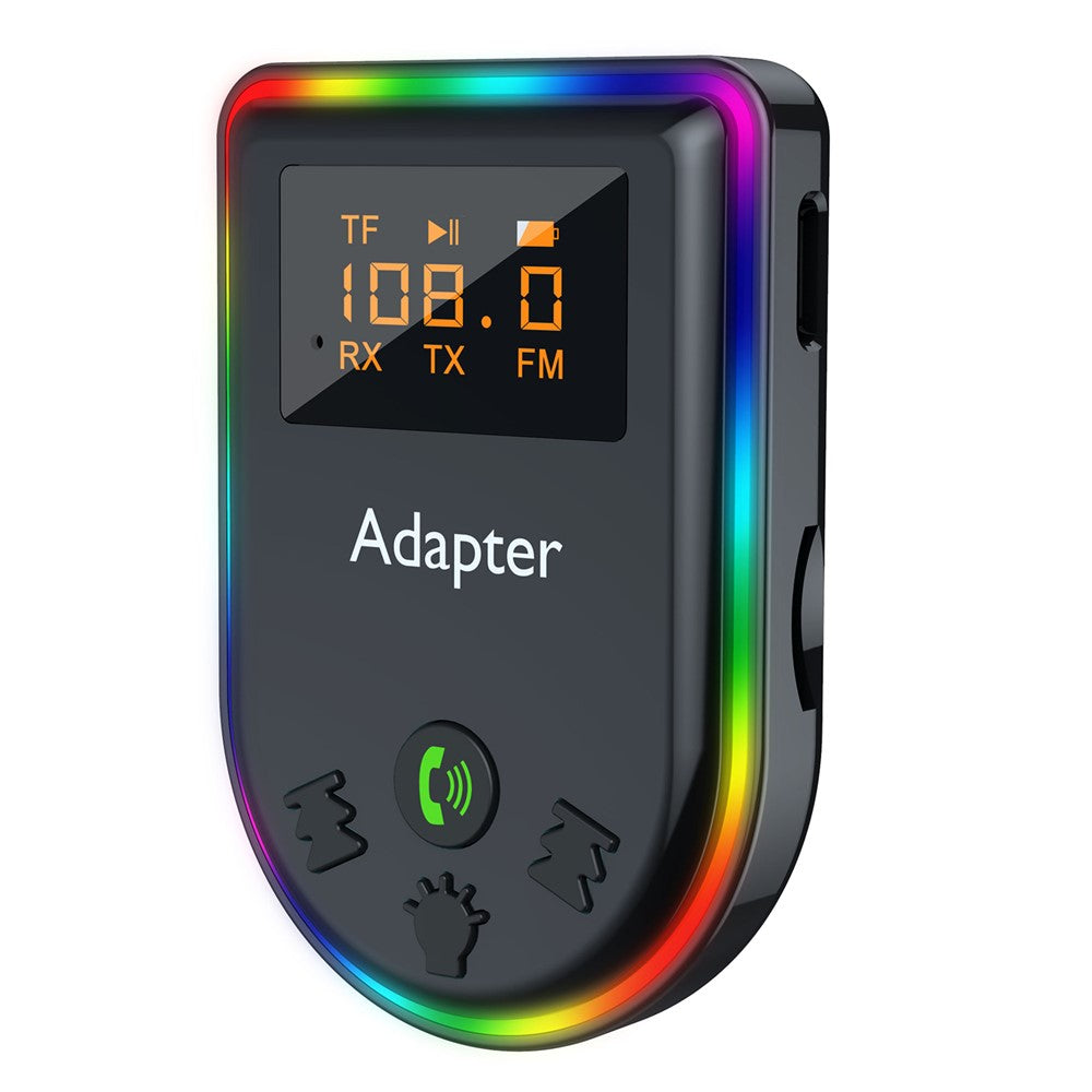 Q7 Bærbar Digital Skærm Bluetooth-kompatibel 5.3 MP3-afspiller 2-i-1 Modtager/Sender Bil Audio Adapter