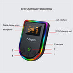Q7 Bærbar Digital Skærm Bluetooth-kompatibel 5.3 MP3-afspiller 2-i-1 Modtager/Sender Bil Audio Adapter