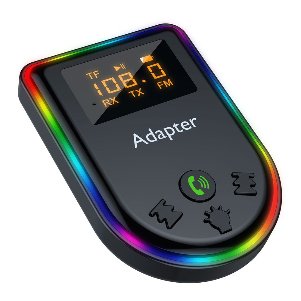 Q7 Bærbar Digital Skærm Bluetooth-kompatibel 5.3 MP3-afspiller 2-i-1 Modtager/Sender Bil Audio Adapter