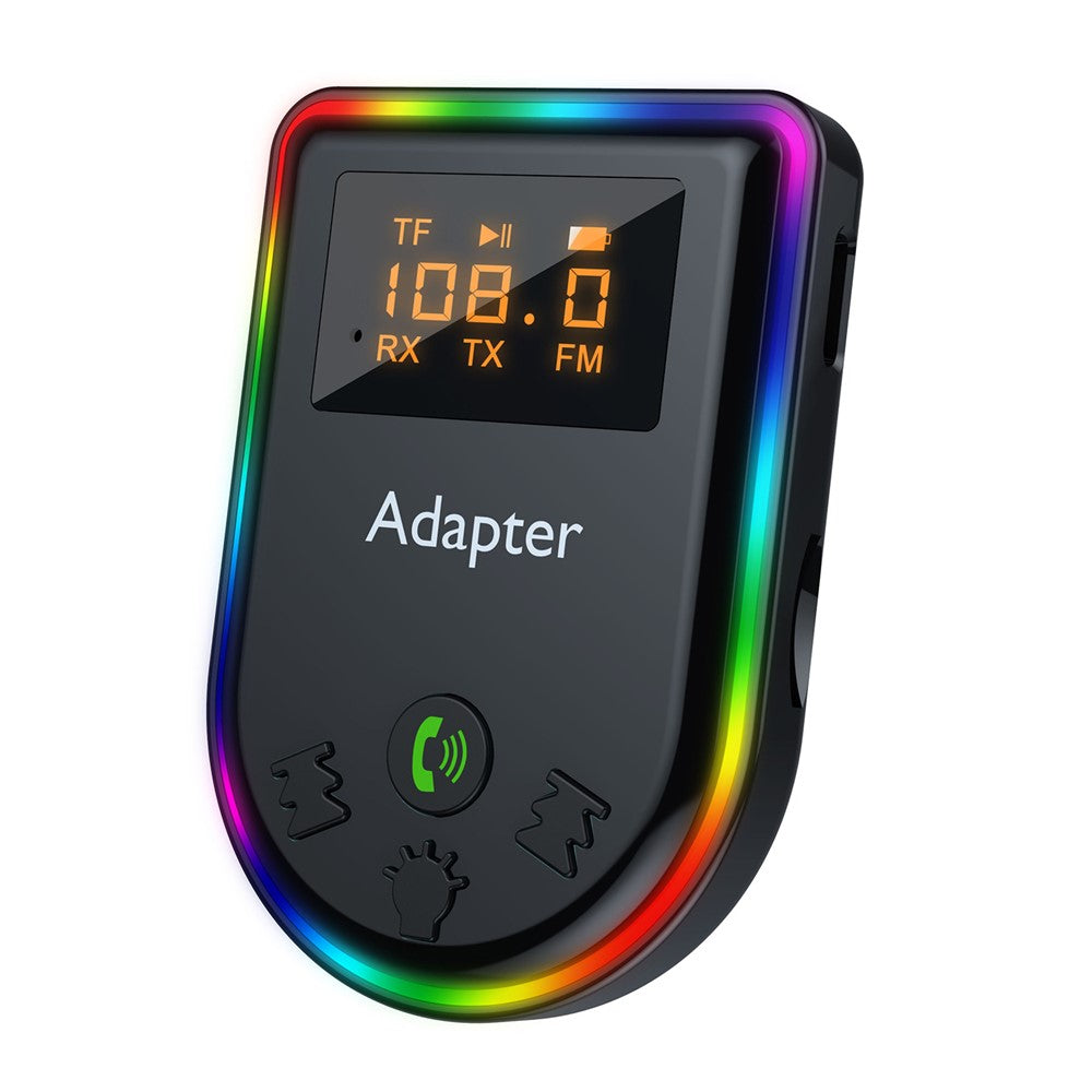 Q7 Bærbar Digital Skærm Bluetooth-kompatibel 5.3 MP3-afspiller 2-i-1 Modtager/Sender Bil Audio Adapter