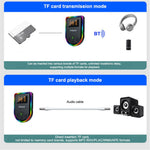 Q7 Bærbar Digital Skærm Bluetooth-kompatibel 5.3 MP3-afspiller 2-i-1 Modtager/Sender Bil Audio Adapter