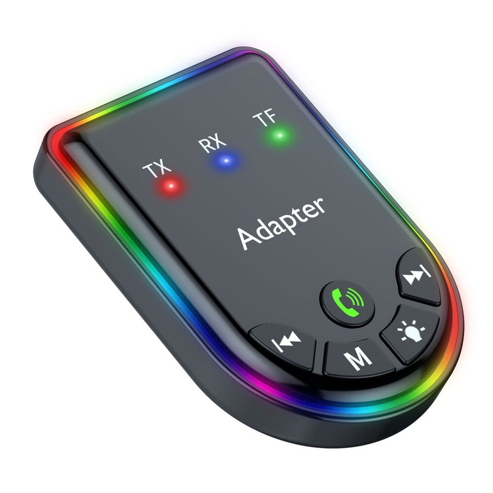 Q4 2-in-1 TX / RX Adapter Bluetooth-compatible 5.3 Car MP3 Player with Light