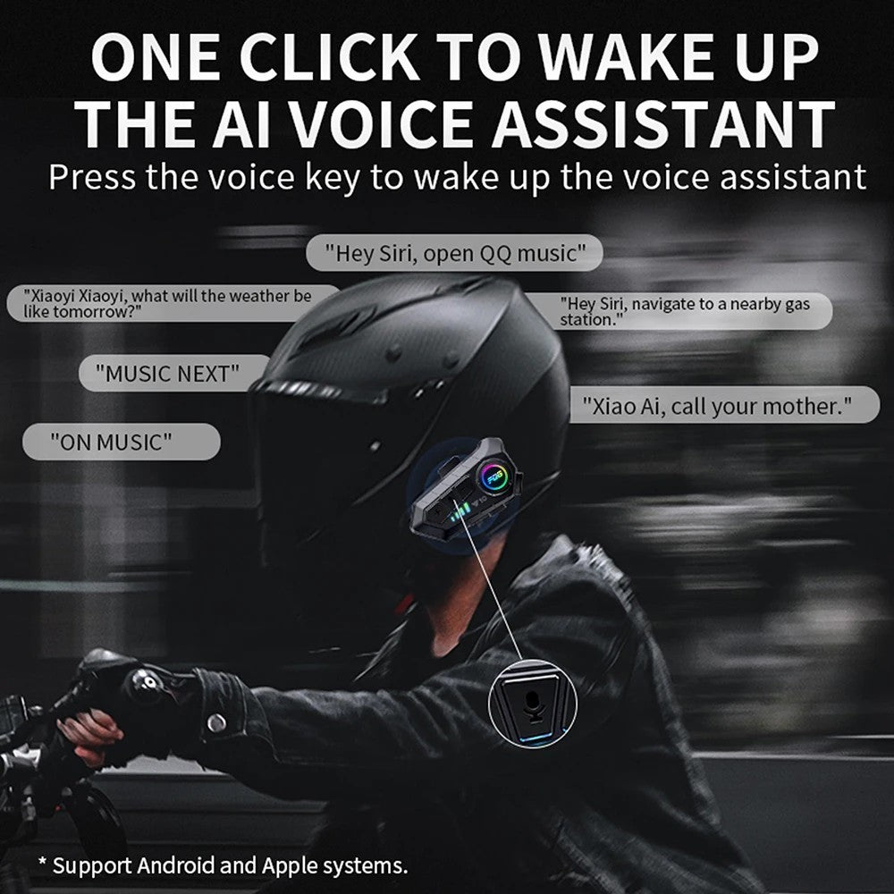 Y10 Motorcycle Helmet Speakers Music Sharing Double Noise Cancellation Helmet Headphone