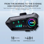 Y10 Motorcycle Helmet Speakers Music Sharing Double Noise Cancellation Helmet Headphone