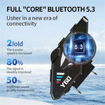Y60 Motorcycle Bluetooth-compatible Headset Waterproof Helmet Speakers Noise Cancellation / FM Radio