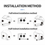 Y60 Motorcycle Bluetooth-compatible Headset Waterproof Helmet Speakers Noise Cancellation / FM Radio