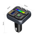MT04 Bil Bluetooth-kompatibel Adapter FM Transmitter HiFi Musik MP3-afspiller Type-C + USB Biloplader
