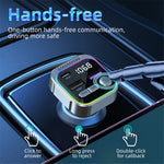 C54 Alloy Car Bluetooth-compatible Adapter FM Transmitter MP3 Player PD 30W Type-C + Dual USB Car Charger