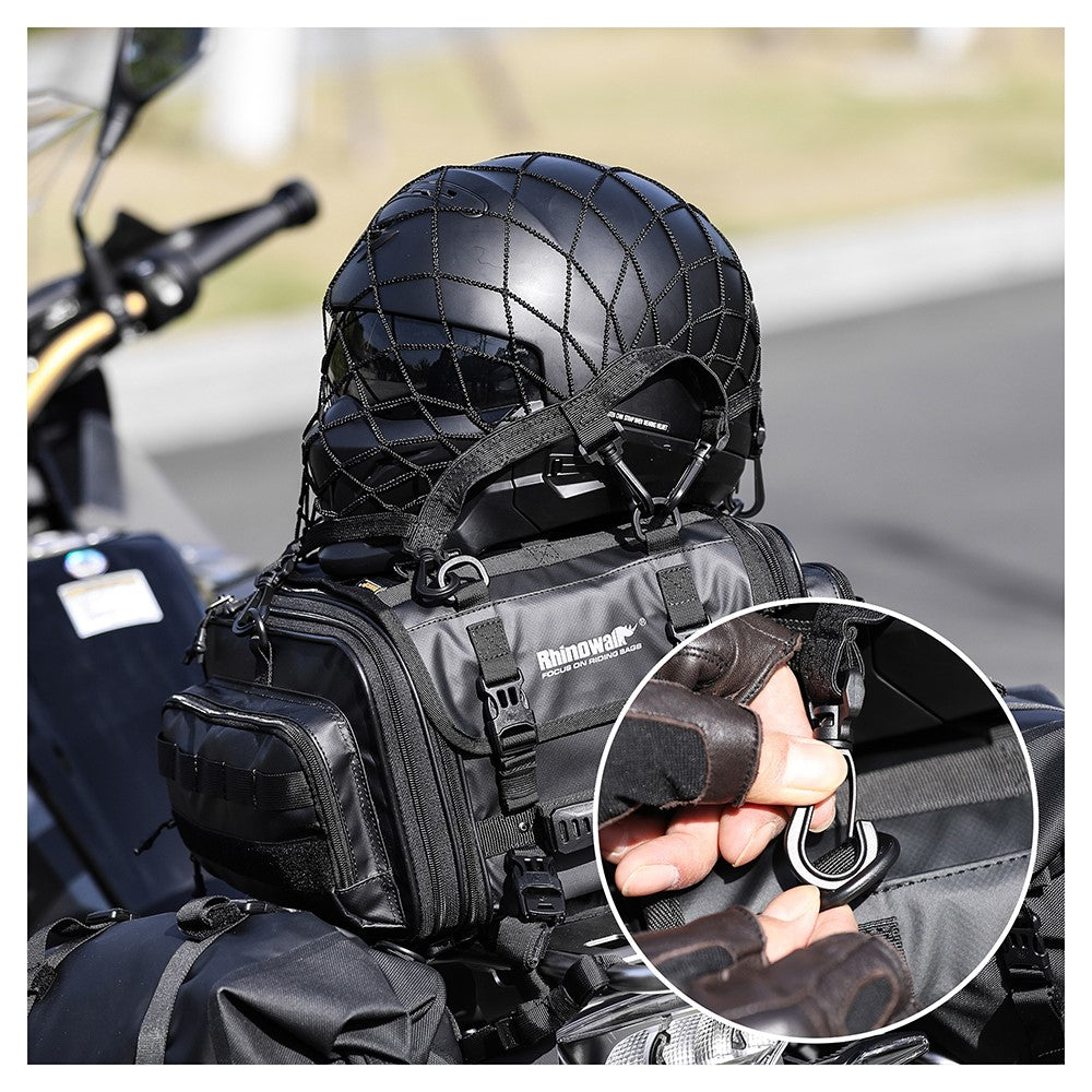 RHINOWALK Motorcycle Helmet Fixing Net Anti-loss Motorbike Tail Helmet Holder Net
