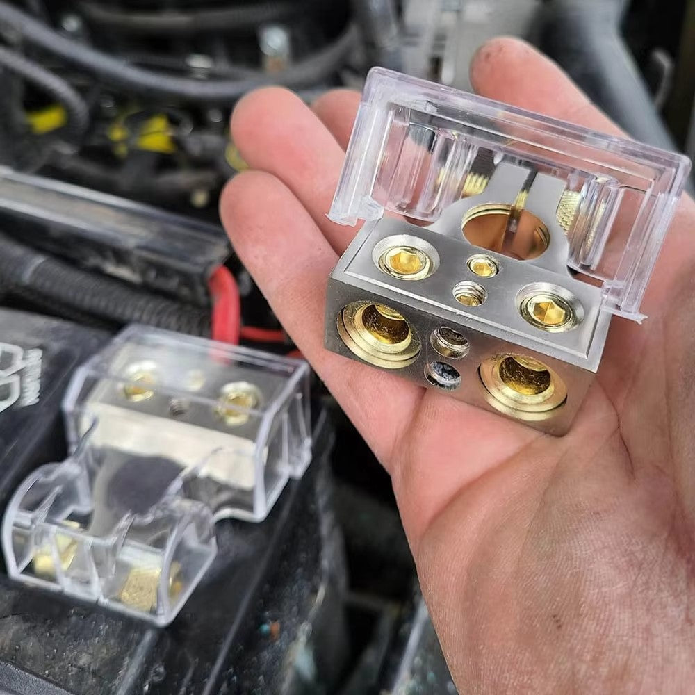 2Pcs Positive and Negative Car Battery Terminal Connectors for Automotive / Marine Battery Clamps