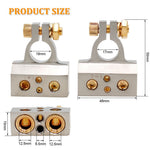 2Pcs Positive and Negative Car Battery Terminal Connectors for Automotive / Marine Battery Clamps