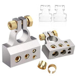 2Pcs Positive and Negative Car Battery Terminal Connectors for Automotive / Marine Battery Clamps